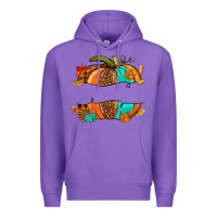 Purple custom pumpkin name Premium Hoodie - NancyCooperArtShop