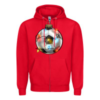Red christmas  soccer Zipper Hoodie - Zillion Design Studio