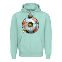 Christmas  Soccer Zipper Hoodie | Teevron