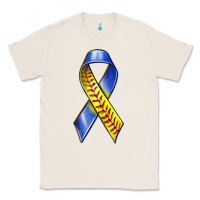 Natural down syndrome ribbon softball Classic Tee - texasbilliewilder