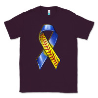 Plum down syndrome ribbon softball Classic Tee - texasbilliewilder