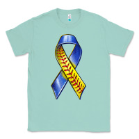Seafoam down syndrome ribbon softball Classic Tee - texasbilliewilder