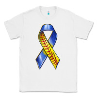 White down syndrome ribbon softball Classic Tee - texasbilliewilder