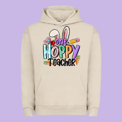 One Hoppy Teacher Urban Hoodie Designed By Maliassmallbusiness