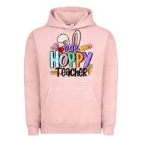 Pigment Salmon one hoppy teacher Urban Hoodie - MaliasSmallBusiness
