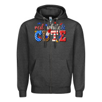 Charcoal Heather red white and cute billie wilder Zipper Hoodie - texasbilliewilder