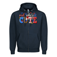 Navy red white and cute billie wilder Zipper Hoodie - texasbilliewilder