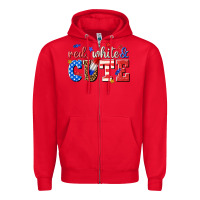 Red red white and cute billie wilder Zipper Hoodie - texasbilliewilder