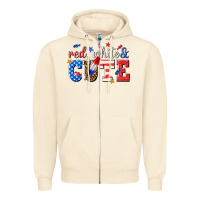 Sandshell red white and cute billie wilder Zipper Hoodie - texasbilliewilder