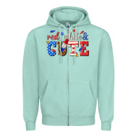 Seafoam red white and cute billie wilder Zipper Hoodie - texasbilliewilder