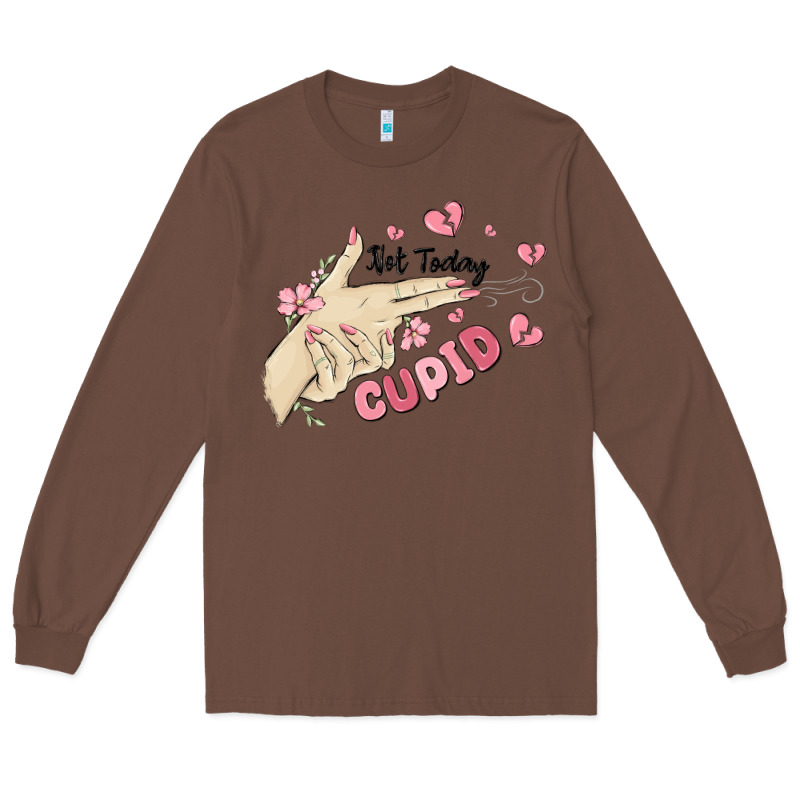 Not Today Cupid Long Sleeve Tee by MaliasSmallBusiness | Teevron