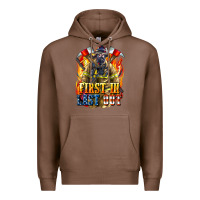 Chestnut First In last Out American Firefighter Premium Hoodie - LillyAllenDesigns