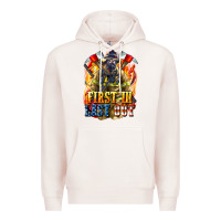 Pale Pink First In last Out American Firefighter Premium Hoodie - LillyAllenDesigns