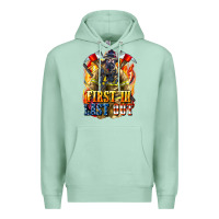 Seafoam First In last Out American Firefighter Premium Hoodie - LillyAllenDesigns