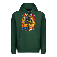 Sports Green First In last Out American Firefighter Premium Hoodie - LillyAllenDesigns