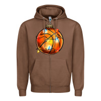 Chestnut christmas baskeball Zipper Hoodie - Zillion Design Studio