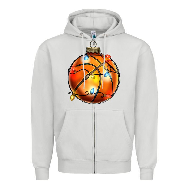 Christmas Baskeball Zipper Hoodie by Zillion Design Studio | Teevron