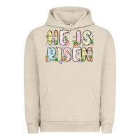 Pigment French Oak he is risen Urban Hoodie - MaliasSmallBusiness