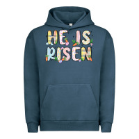 Pigment Midnight Navy he is risen Urban Hoodie - MaliasSmallBusiness