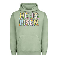 Pigment Oil Green he is risen Urban Hoodie - MaliasSmallBusiness