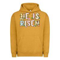 Pigment Peanut Butter he is risen Urban Hoodie - MaliasSmallBusiness