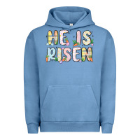 Pigment Pebble Blue he is risen Urban Hoodie - MaliasSmallBusiness