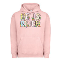 Pigment Salmon he is risen Urban Hoodie - MaliasSmallBusiness