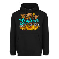 Black she's a sunflower beautiful fierce free Heavyweight Hoodie - HRA Design Shop