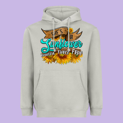 She's A Sunflower Beautiful Fierce Free Heavyweight Hoodie Designed By Hra Design Shop