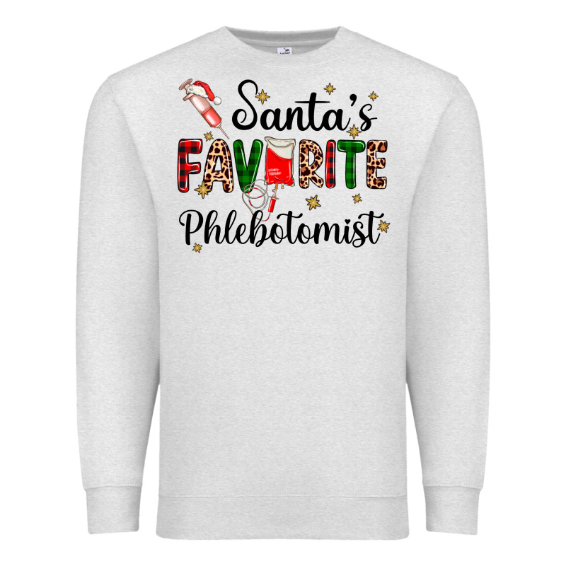 Santas Favourite Phlebotomist Premium Sweatshirt by AdoDesignShop | Teevron