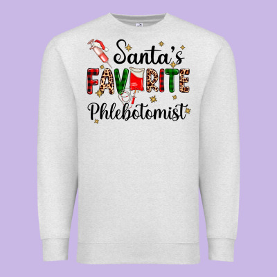Santas Favourite Phlebotomist Premium Sweatshirt Designed By Adodesignshop