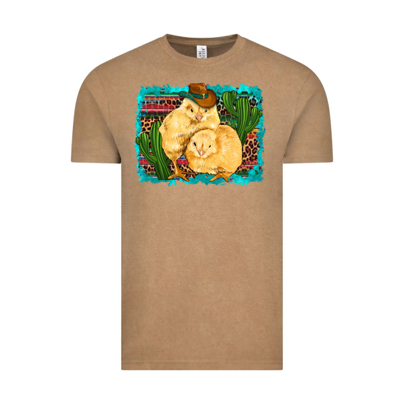 Western Cowboy Chicks Cactus Coop Animals  Leopard Serape Turquoise Vintage Tee by Artiststas | Teevron