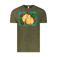 Vintage Olive western cowboy chicks cactus coop animals  leopard serape turquoise Vintage Tee - Artiststas