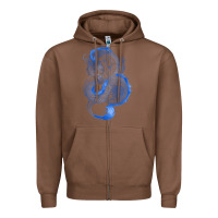 Chestnut blue dragon Zipper Hoodie - RanaPortraitStore