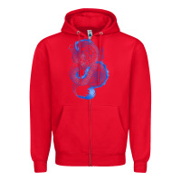 Red blue dragon Zipper Hoodie - RanaPortraitStore