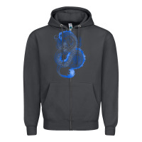 Smoke blue dragon Zipper Hoodie - RanaPortraitStore