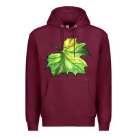 Burgundy green leaf Premium Hoodie - BarkalooDesign