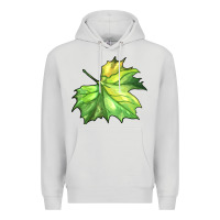 Dove Grey green leaf Premium Hoodie - BarkalooDesign