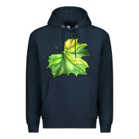 Navy green leaf Premium Hoodie - BarkalooDesign