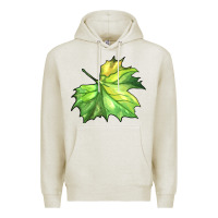 Oatmeal Heather green leaf Premium Hoodie - BarkalooDesign