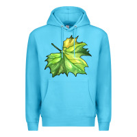 Ocean Blue green leaf Premium Hoodie - BarkalooDesign