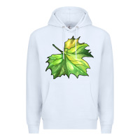 White green leaf Premium Hoodie - BarkalooDesign