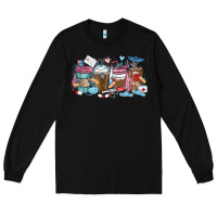 Black nurse elements coffee cups Long Sleeve Tee - MaliasSmallBusiness