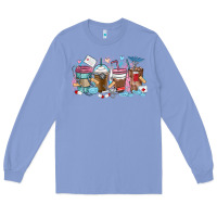 Colony Blue nurse elements coffee cups Long Sleeve Tee - MaliasSmallBusiness
