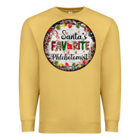 Antique Gold christmas santas favorite phlebotomist light Premium Sweatshirt - AdoDesignShop
