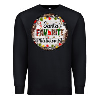 Black christmas santas favorite phlebotomist light Premium Sweatshirt - AdoDesignShop