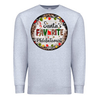Heather Grey christmas santas favorite phlebotomist light Premium Sweatshirt - AdoDesignShop