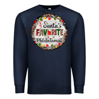 Navy christmas santas favorite phlebotomist light Premium Sweatshirt - AdoDesignShop