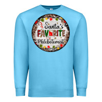 Ocean Blue christmas santas favorite phlebotomist light Premium Sweatshirt - AdoDesignShop