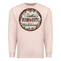 Pale Pink christmas santas favorite phlebotomist light Premium Sweatshirt - AdoDesignShop